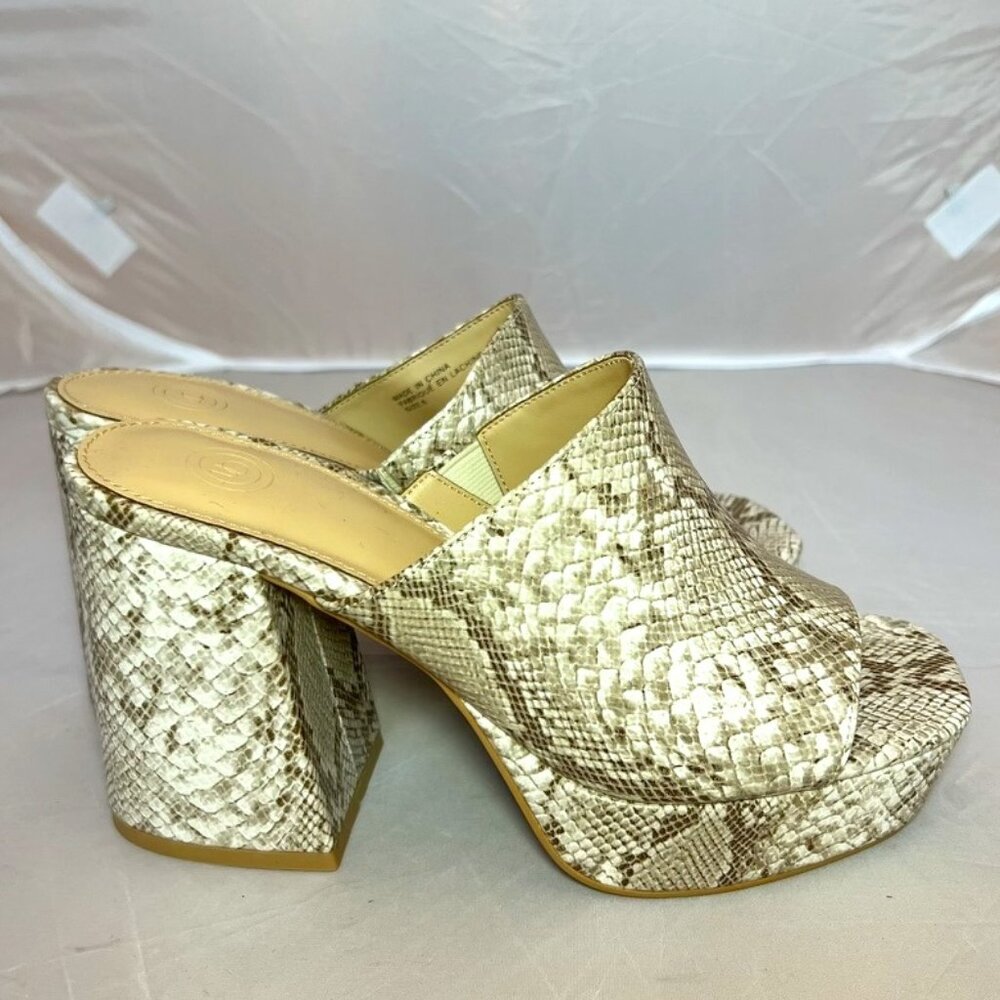 UO Gigi Snake Heeled Platform Mule (never worn!)